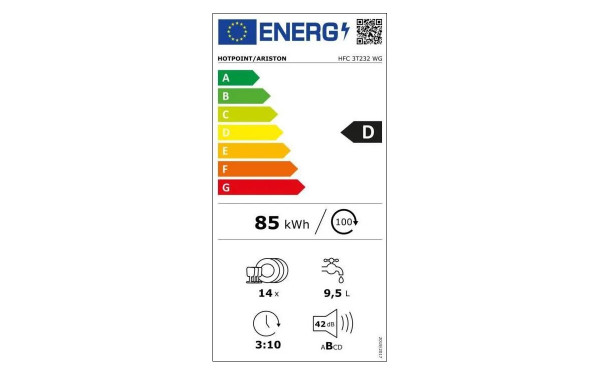 HOTPOINT HFC3T232WG - &Eacute;tiquette &eacute;nergie v2