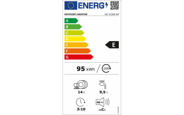 HOTPOINT HIC3C26NWF - &Eacute;tiquette &eacute;nergie v2