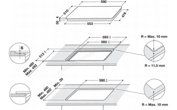 HOTPOINT HS 5160C NE - Sch&eacute;ma technique
