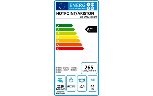HOTPOINT LFF 8M124 SB EU - &Eacute;tiquette &eacute;nergie