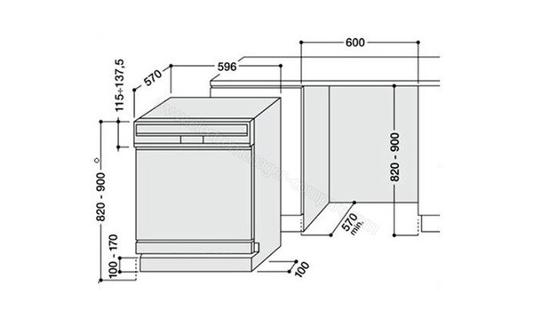 HOTPOINT LSB 7M121 B EU - Sch&eacute;ma d'encastrement