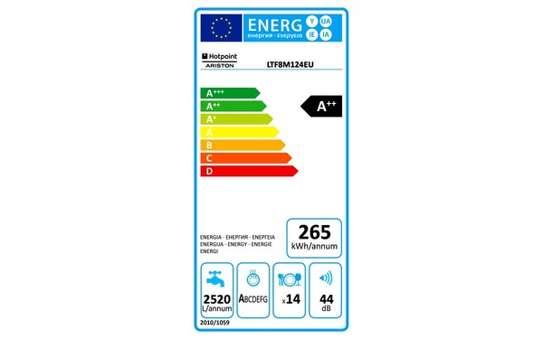 HOTPOINT LTF 8M124 EU - &Eacute;tiquette &eacute;nergie