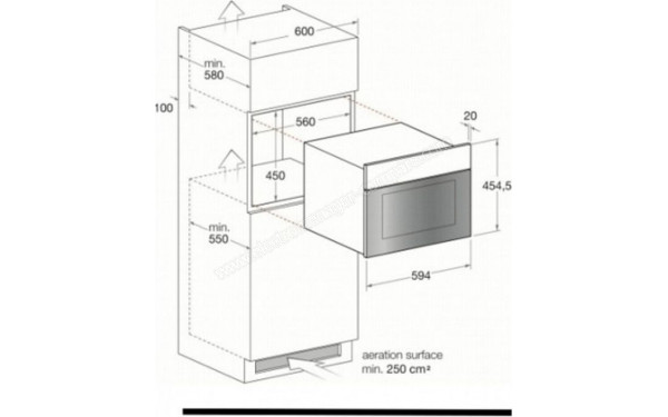 HOTPOINT MWHA 424.1 X - Dimensions