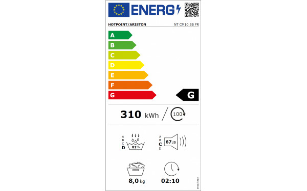 HOTPOINT NT CM10 8B FR - &Eacute;tiquette &eacute;nergie v2