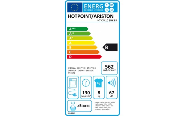 HOTPOINT NT CM10 8BK FR - &Eacute;tiquette &eacute;nergie