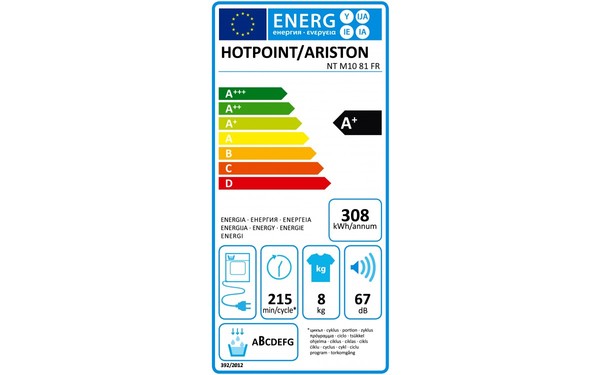 HOTPOINT NT M10 81 FR - &Eacute;tiquette &eacute;nergie