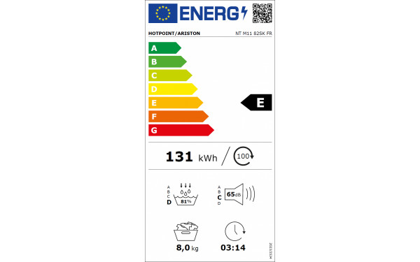 HOTPOINT NT M11 82SK FR - &Eacute;tiquette &eacute;nergie v2