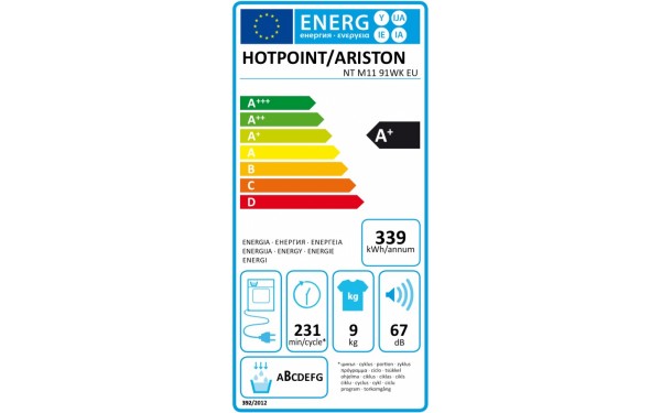 HOTPOINT NT M11 91WK EU - &Eacute;tiquette &eacute;nergie