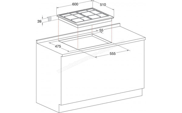 HOTPOINT PCN 641 T/IX/HAR - Dimensions
