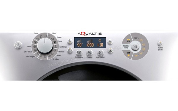 HOTPOINT PWAQ 92 F 29 FR - Panneau de commandes (cr&eacute;dit : Boulanger)