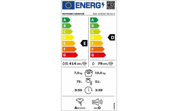 HOTPOINT RDD1076287WKEUN - &Eacute;tiquette &eacute;nergie v2