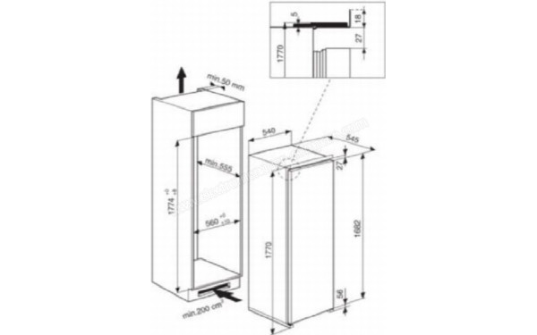 HOTPOINT SB 18011 - Dimensions