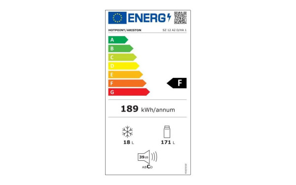 HOTPOINT SZ 12 A2 D/HA 1 - &Eacute;tiquette &eacute;nergie v2