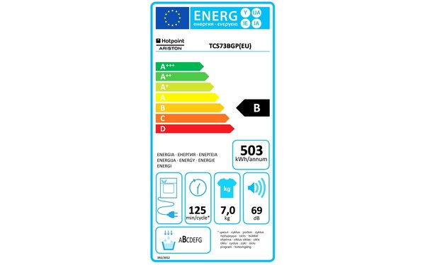HOTPOINT TCS 73B GP EU - &Eacute;tiquette &eacute;nergie