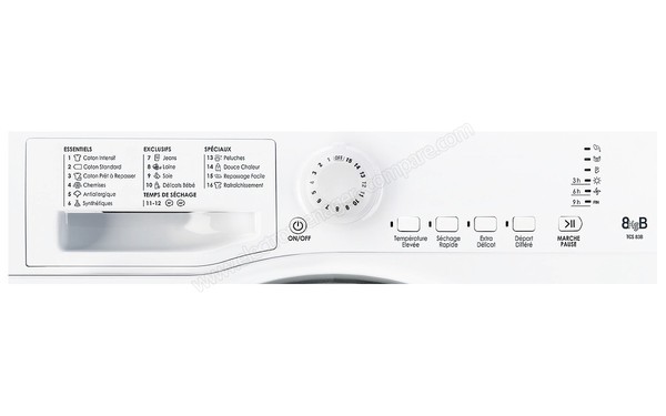 HOTPOINT TCS 83B GH.9 FR - Panneau de commandes