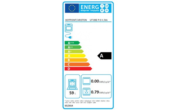 HOTPOINT UT 89E P 0 X/HA - &Eacute;tiquette &eacute;nergie