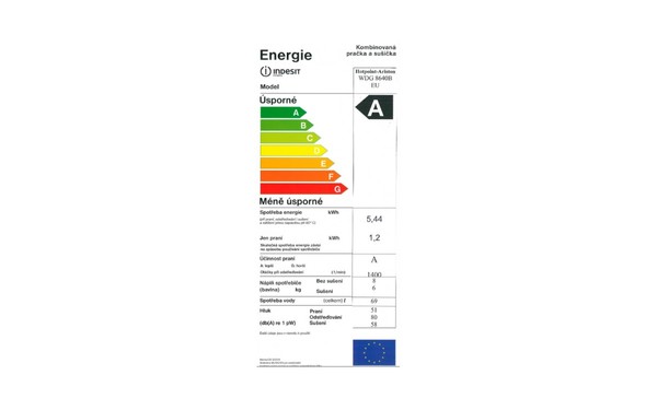 HOTPOINT WDG 8640 B EU - &Eacute;tiquette &eacute;nergie