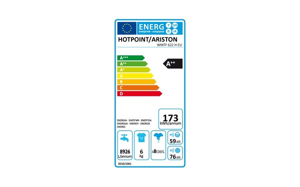 HOTPOINT WMTF 622 H EU - &Eacute;tiquette &eacute;nergie