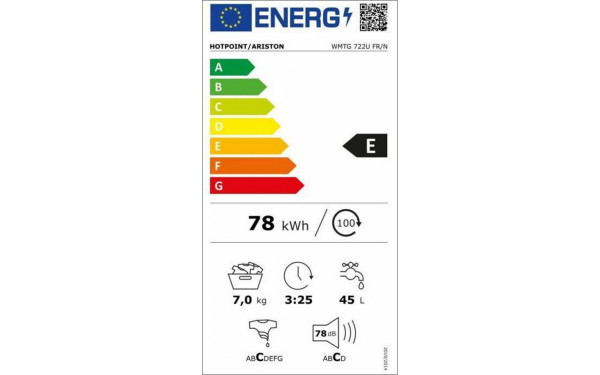HOTPOINT WMTG722UFRN - &Eacute;tiquette &eacute;nergie v2