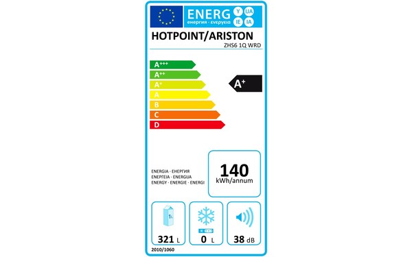 HOTPOINT ZHS6 1Q WRD - &Eacute;tiquette &eacute;nergie