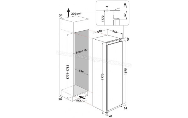 HOTPOINT ZSB 18011 - Dimensions