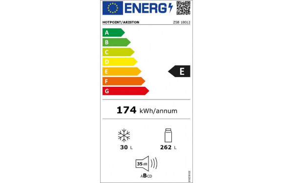 HOTPOINT ZSB18012 - &Eacute;tiquette &eacute;nergie v2