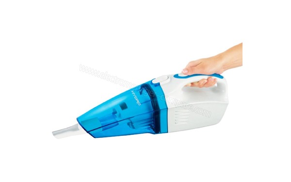 HYDRO HYDROVAC blanc et bleu - Vue 3/4 droite avec suceur pour fentes