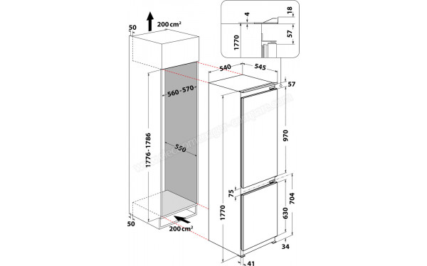 INDESIT B 18 A1 D/I1 - Sch&eacute;ma technique