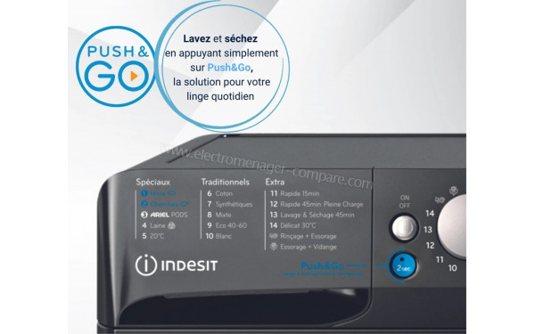 INDESIT BDE86435BKVFR - Vue des programmes