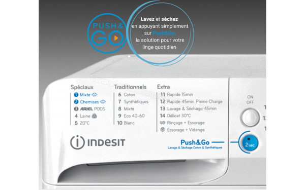 INDESIT BDE86435WVFR - Vue des programmes