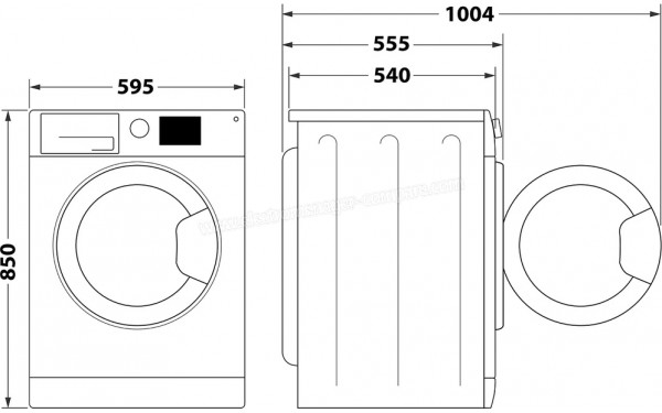 INDESIT BDE86435WVFR - Dimensions
