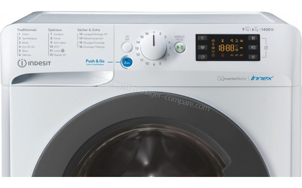INDESIT BDE961483XWKFRN - Panneau de commandes