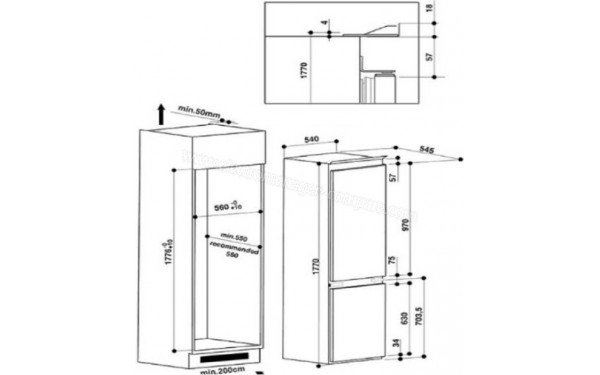 INDESIT BI18DC2 - Dimensions