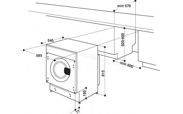 INDESIT BIWDIL861485EU - Dimensions