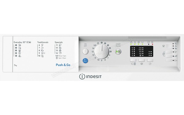 INDESIT BI WMIL 71252 EU - Panneau de commandes