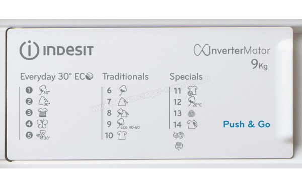 INDESIT BI WMIL 91484 EU - Vue des programmes (cr&eacute;dit : Boulanger)