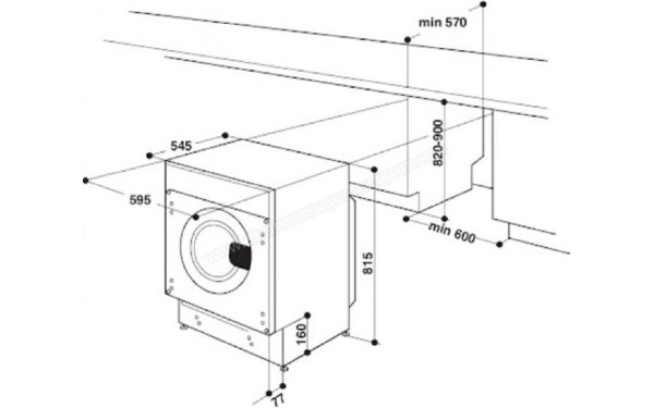 INDESIT BIWMIL91485EU - Dimensions