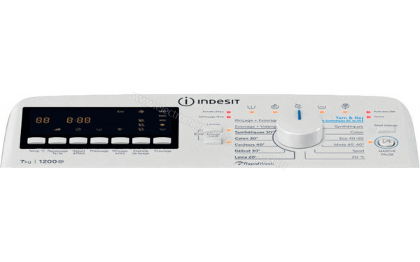 INDESIT BTWB7251FR - Panneau de commandes