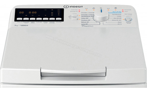 INDESIT BTWB7251FR - Panneau de commandes