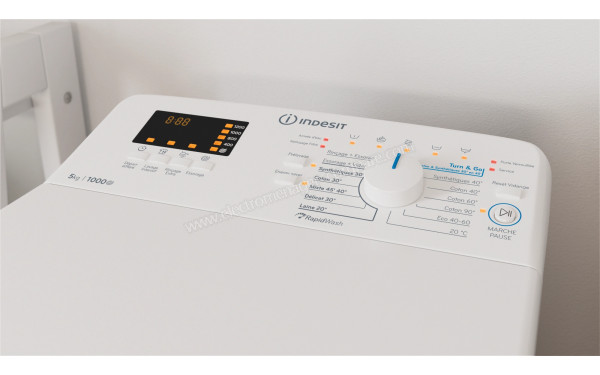 INDESIT BTWCS50400FR - Panneau de commandes