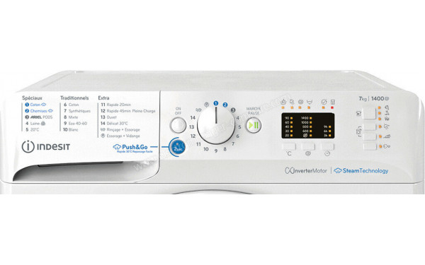 INDESIT BWA71496XWVFR - Panneau de commandes