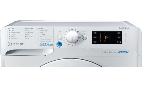INDESIT BWBE81484XWFR N - Panneau de commandes