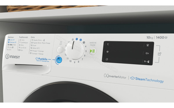 INDESIT BWE101496XWKVFR - Panneau de commandes
