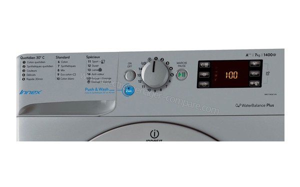INDESIT BWE 71453X S FR - Panneau de commandes (cr&eacute;dit : Boulanger)
