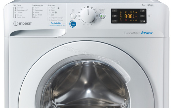 INDESIT BWE71484XWFRN - Panneau de commandes