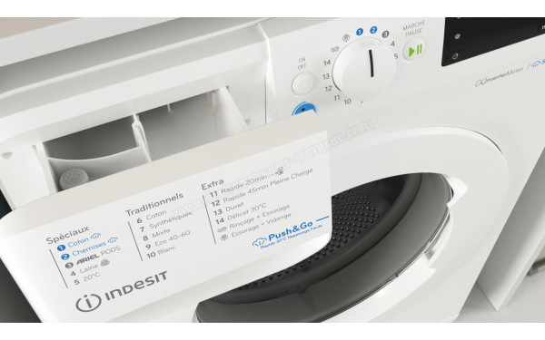 INDESIT BWE81295XWVFR - Zoom sur le tiroir lessiviel