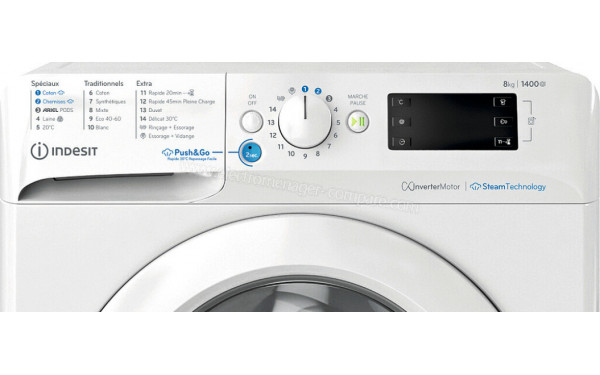 INDESIT BWE81496XWVFR - Panneau de commandes