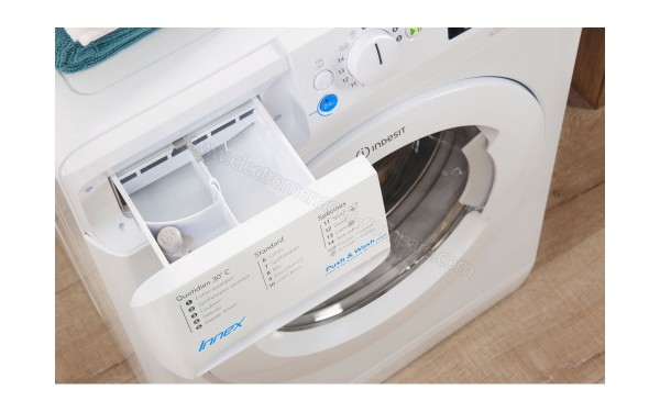 INDESIT BWE 91283X W FR.1 - Vue des bacs &agrave; produit