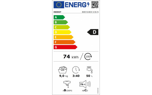 INDESIT BWE91483XSEUN - &Eacute;tiquette &eacute;nergie v2