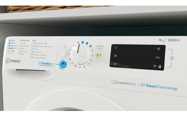 INDESIT BWE91496XWVFR - Panneau de commandes